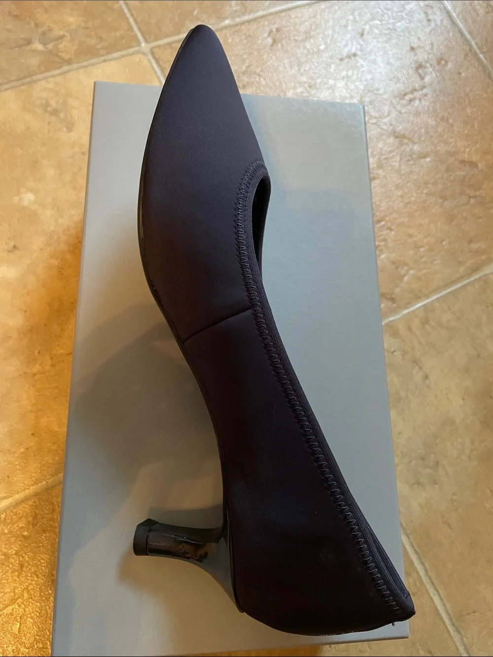 Rockport Women's Black Pointed Heels with Red Trim